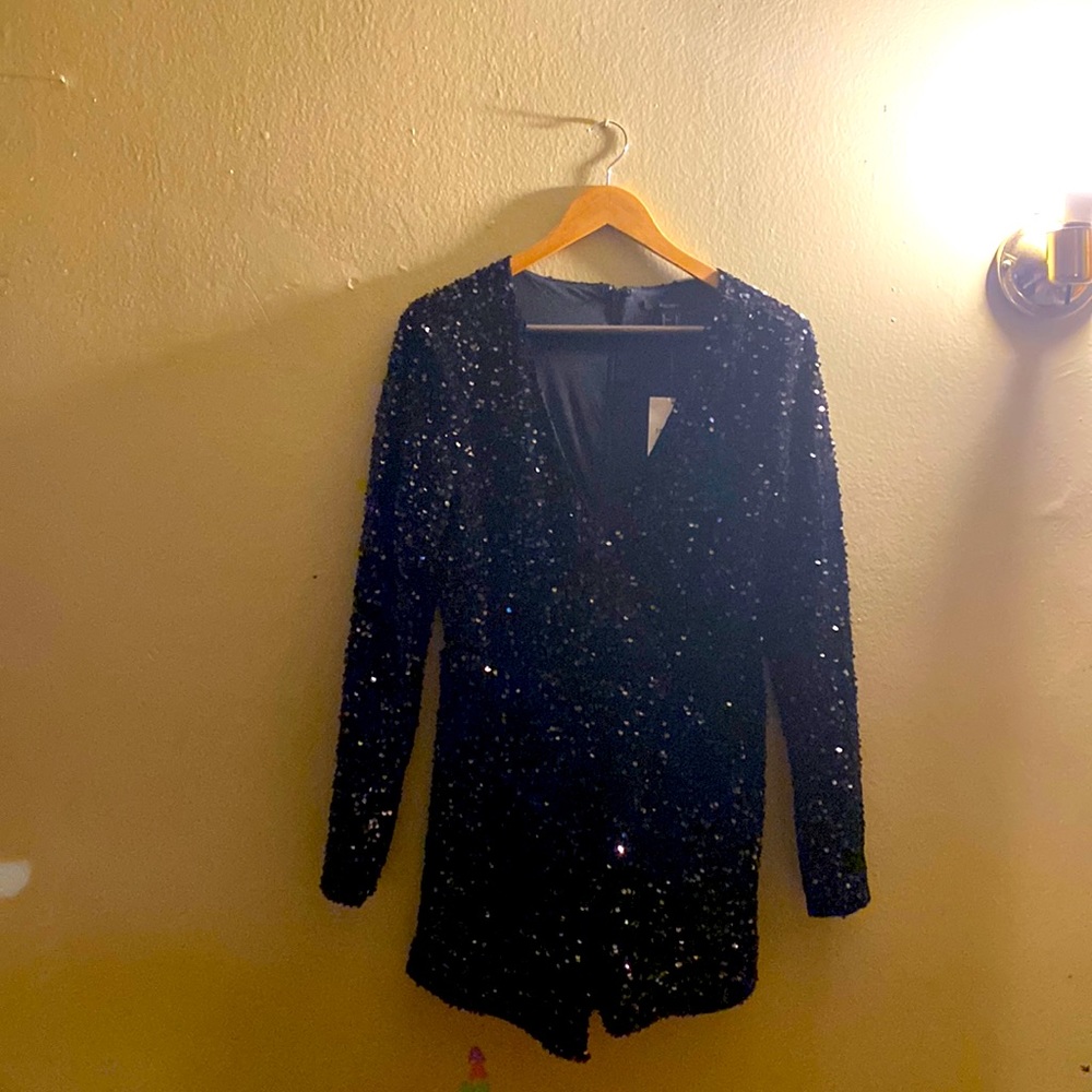 Black sequins romper